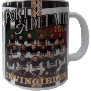 Port Adelaide 1914 Invincibles collectors mug featuring the undefeated premiership team and Championship of Australia season.