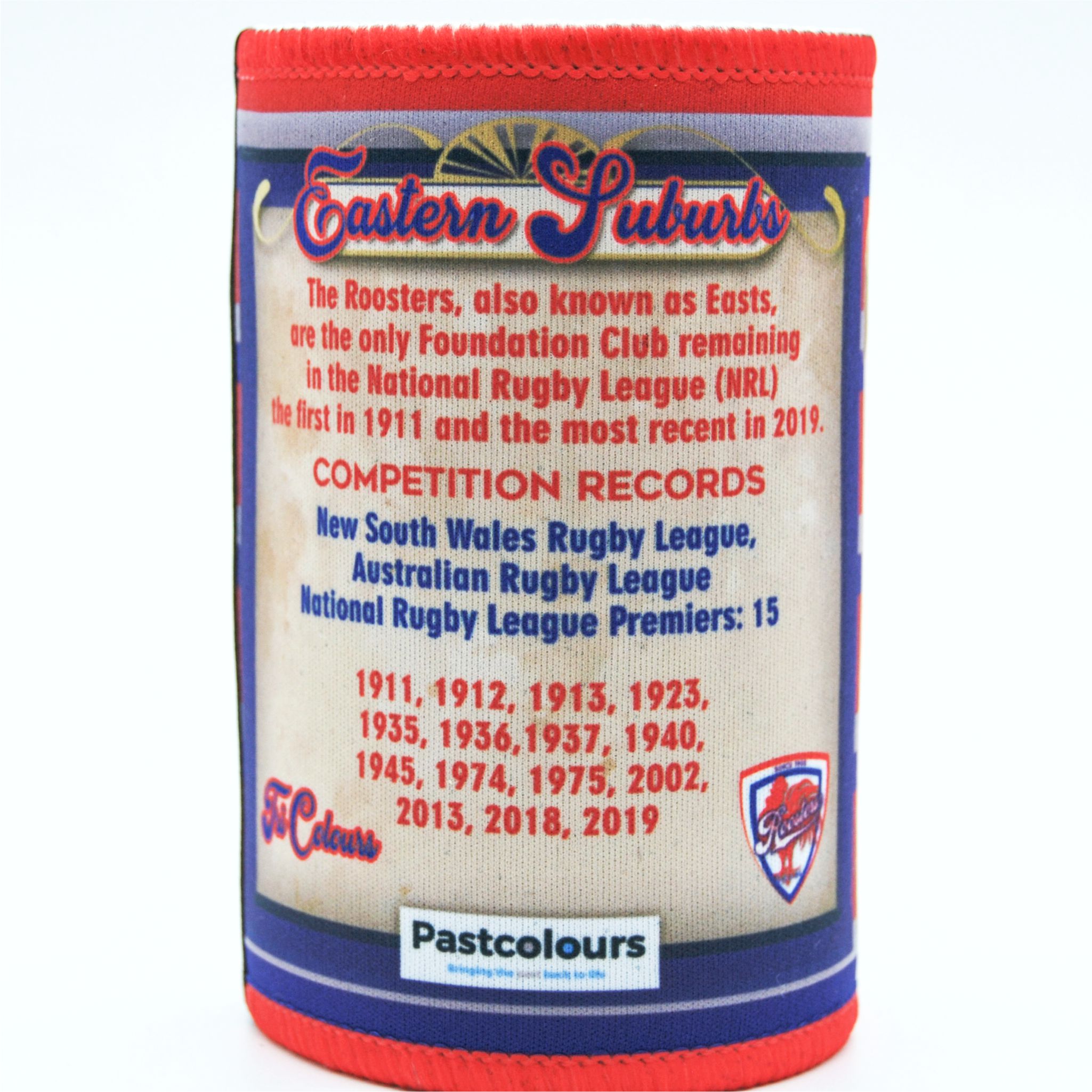 rear of Eastern Suburbs stubby holder