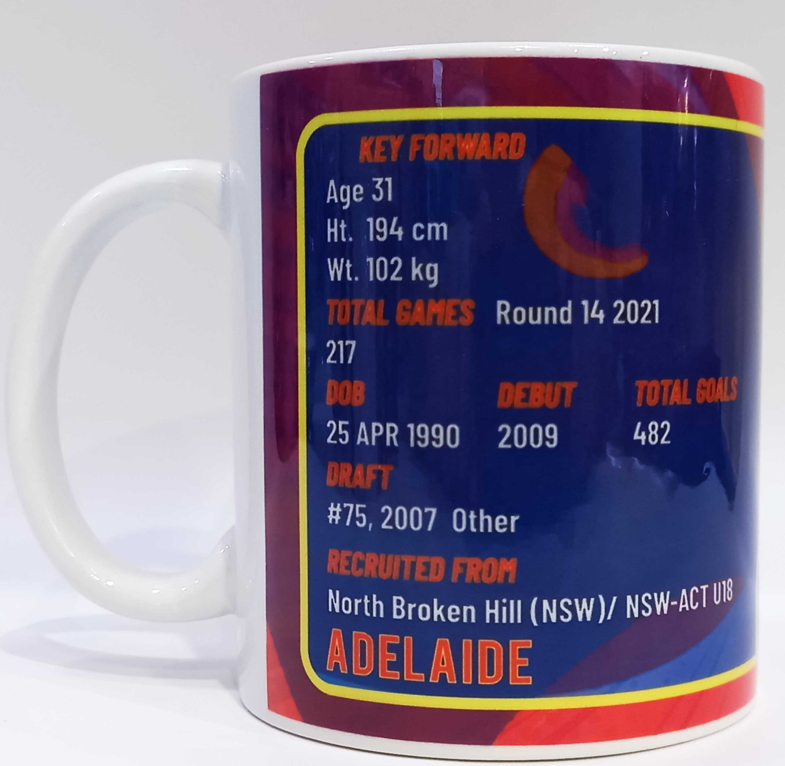 Taylor Walker -Adelaide Crows - Caricature Series - Footy Foto Mug - Image 3