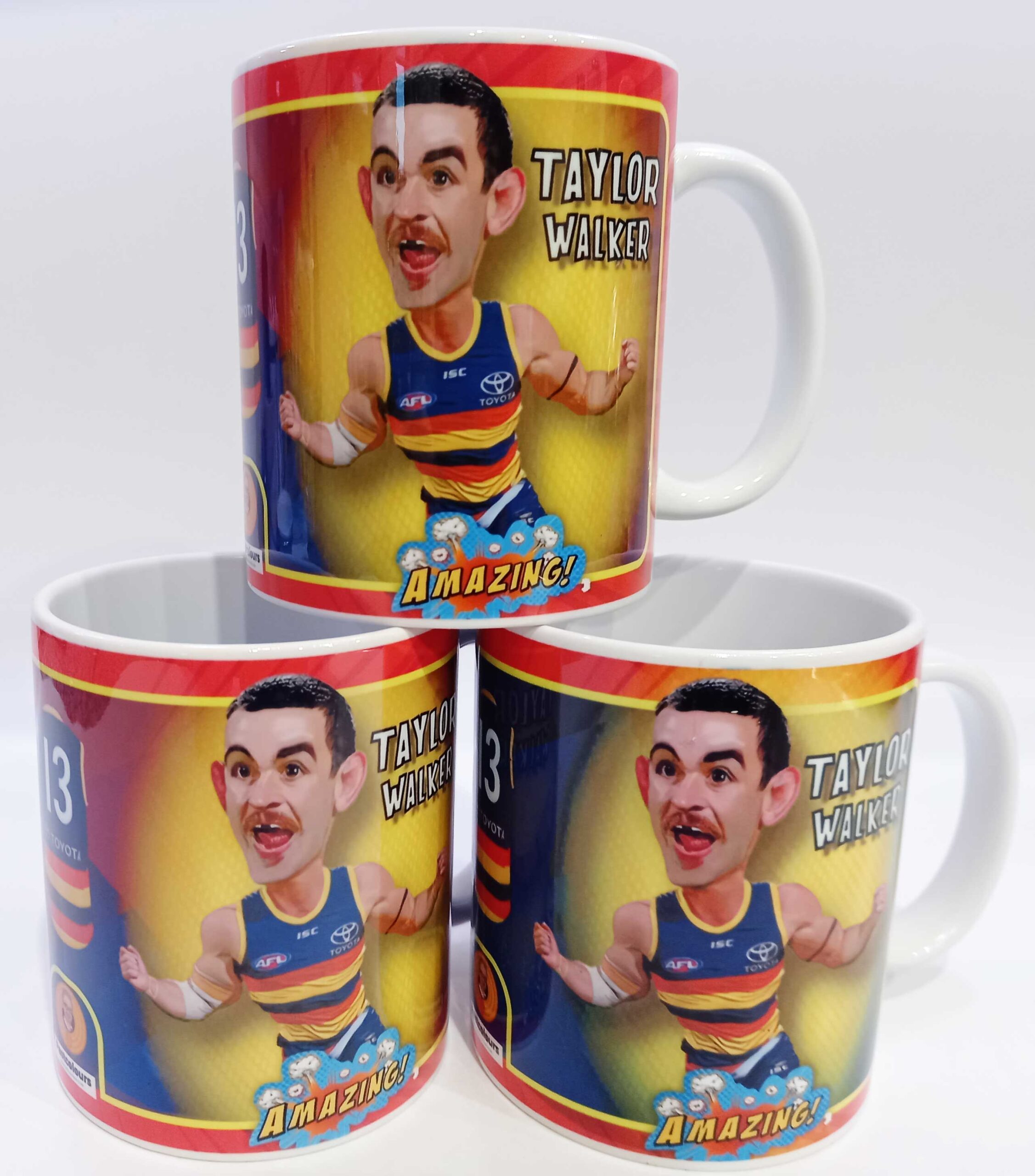 Taylor Walker -Adelaide Crows - Caricature Series - Footy Foto Mug - Image 2