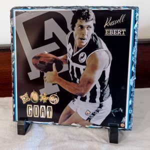 Russell Ebert : G.O.A.T.   Slate Photo Plaque - Port Adelaide Football Club