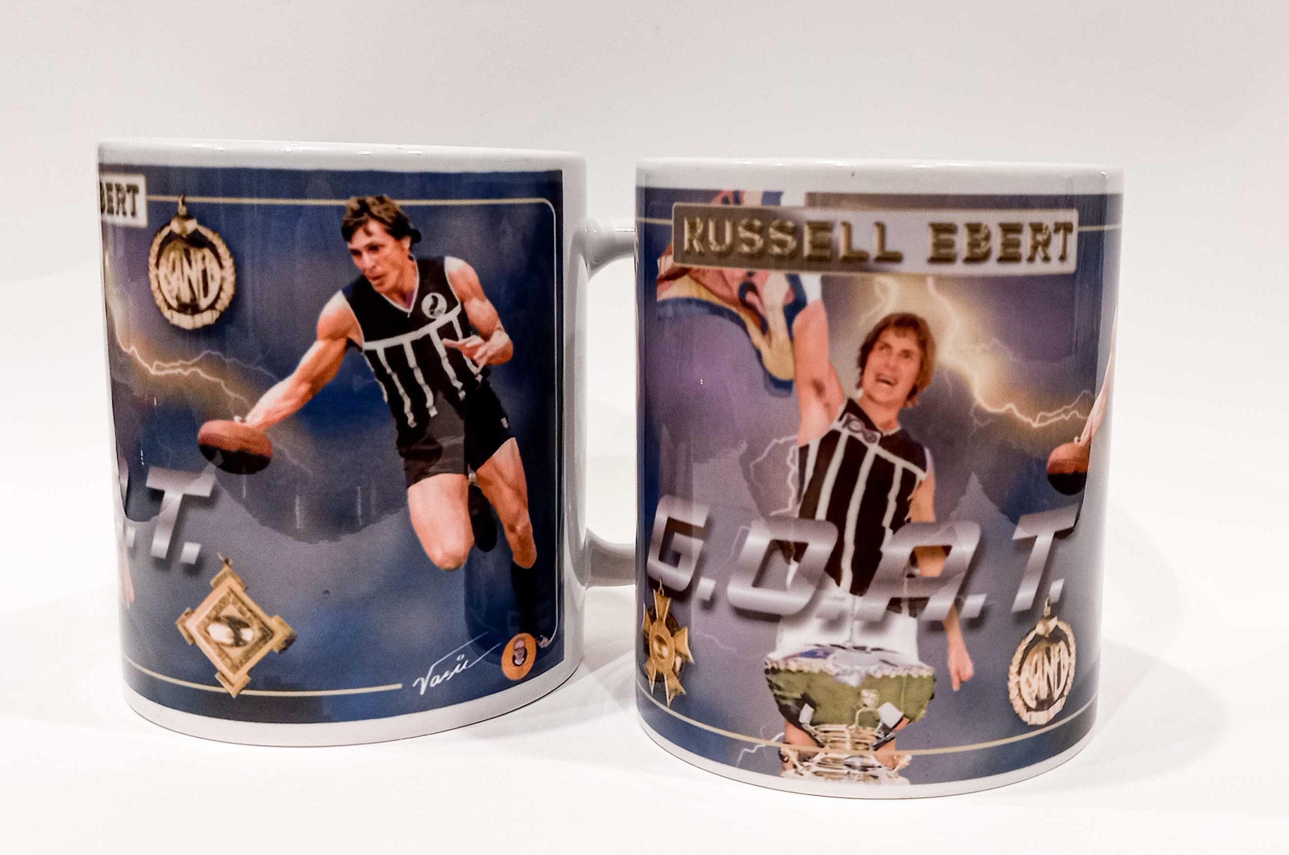 Russell Ebert : G.O.A.T. Footy Foto Mug - Port Adelaide Football Club - Image 3