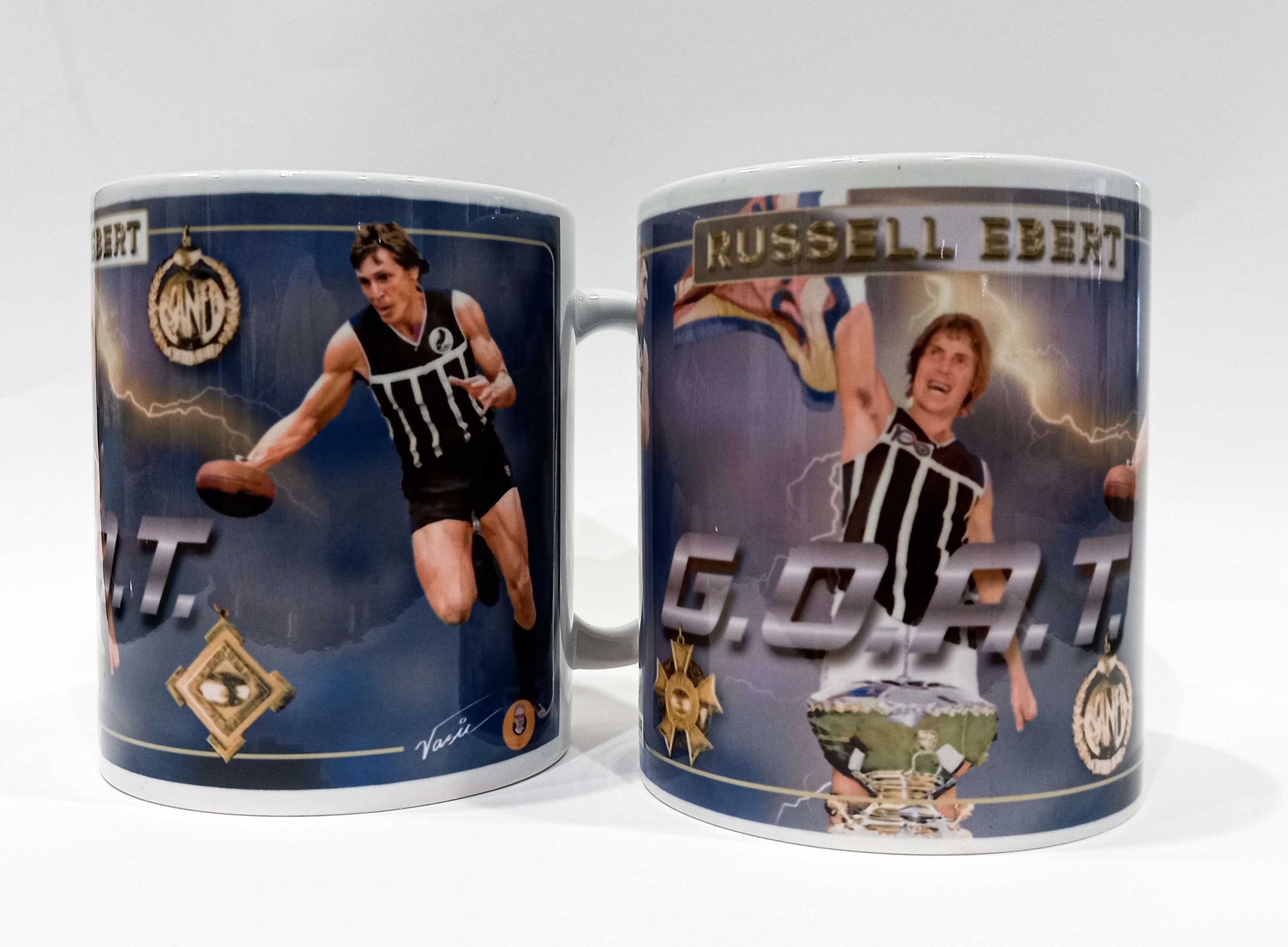 Russell Ebert : G.O.A.T. Footy Foto Mug - Port Adelaide Football Club - Image 2