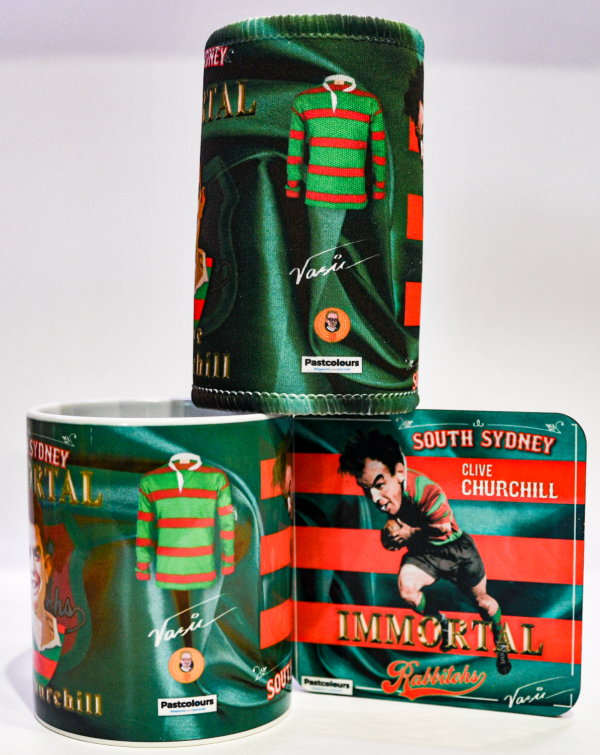 Clive Churchill - South Sydney - Hall of Fame IMMORTAL - Caricature Triple set - Image 3