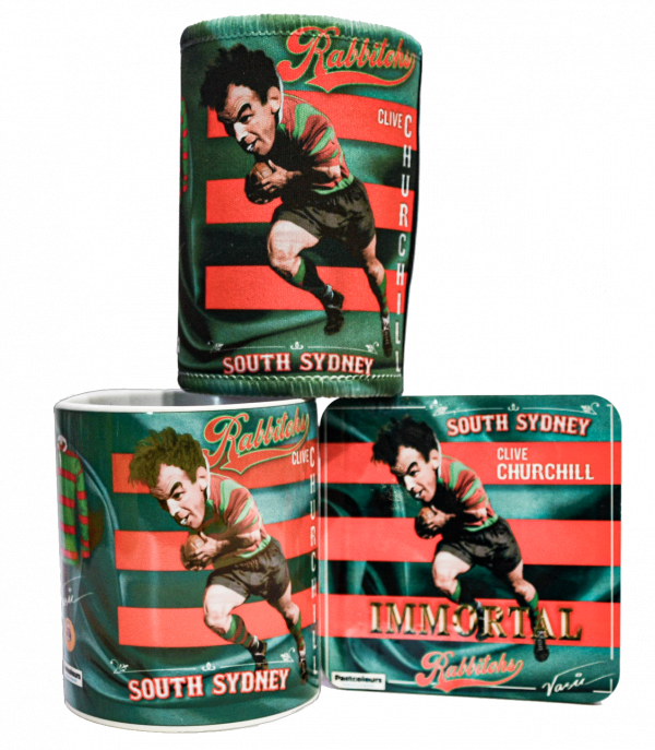Clive Churchill - South Sydney - Hall of Fame IMMORTAL - Caricature Triple set - Image 4