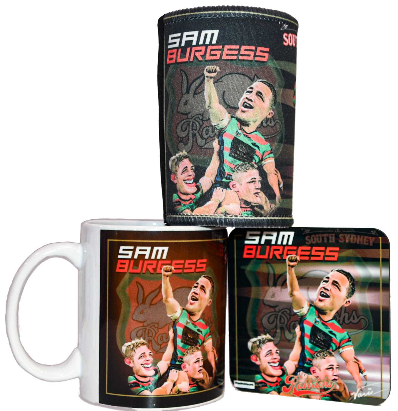 Sam Burgess - South Sydney - Caricature Triple set