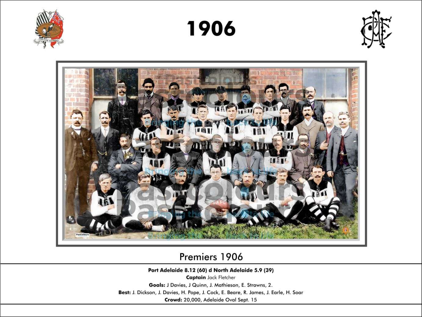 1906 SANFL (SAFA) Premiers, Port Adelaide Colour photo