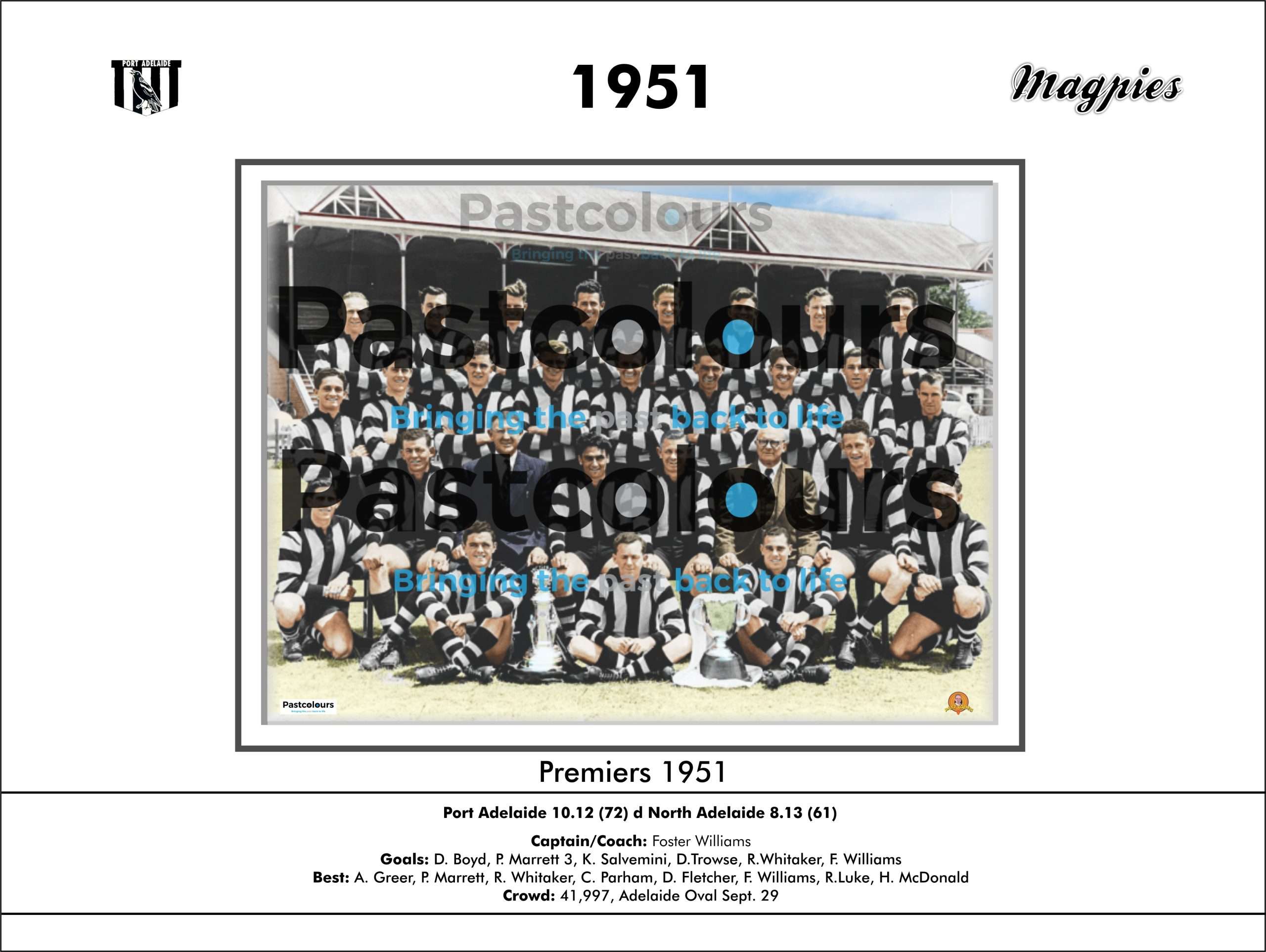 1951 Port Adelaide Premiership Photo