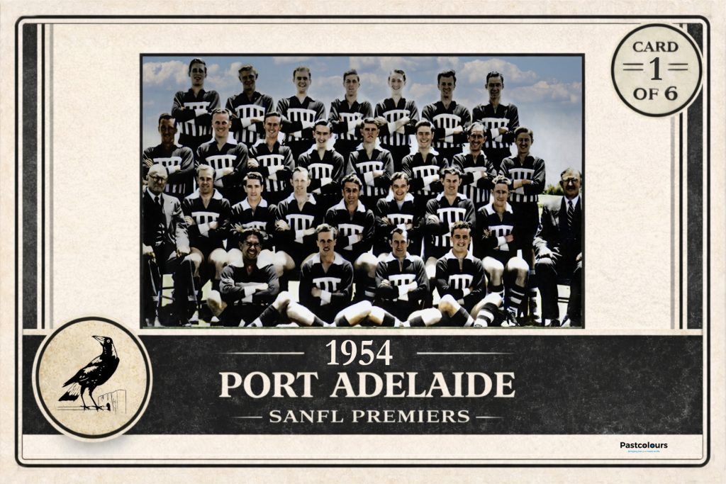 1954 Coloured Team photo Port Adelaide Premiers 1954
