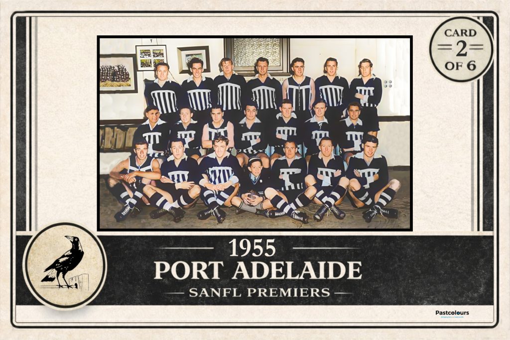 1955 Coloured Team photo Port Adelaide Premiers 1955