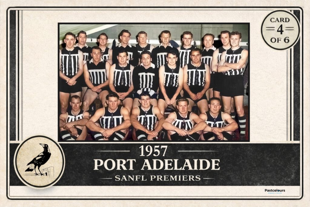 1957 Coloured Team photo Port Adelaide Premiers 1957