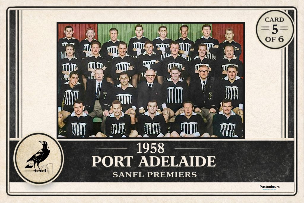 1958 Coloured Team photo Port Adelaide Premiers 1958