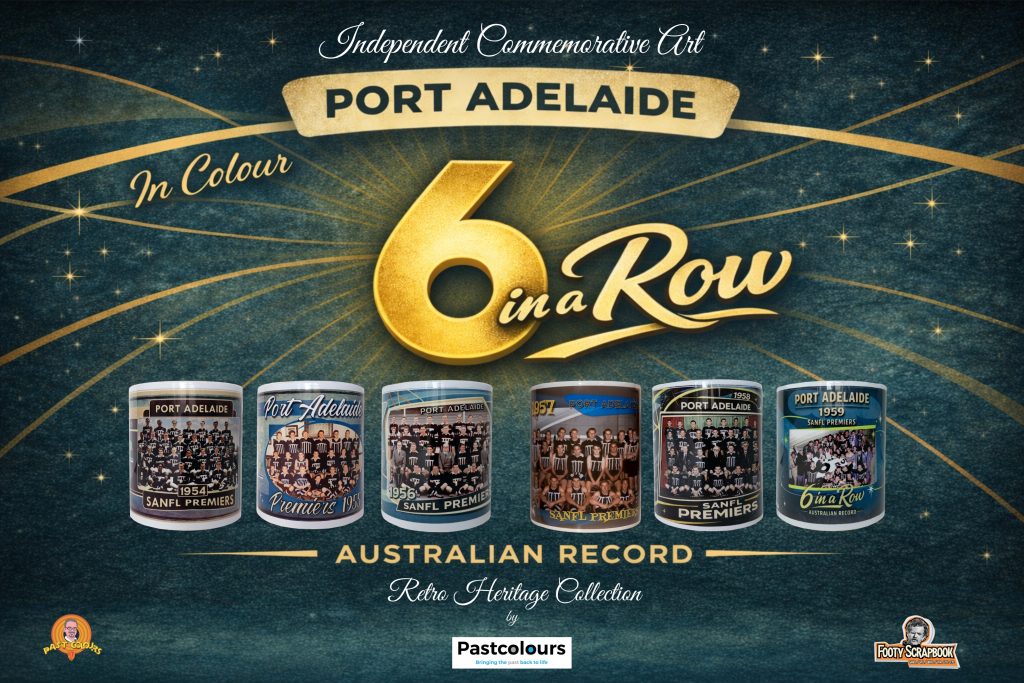 Port Adelaide Six in a Row header collectors series