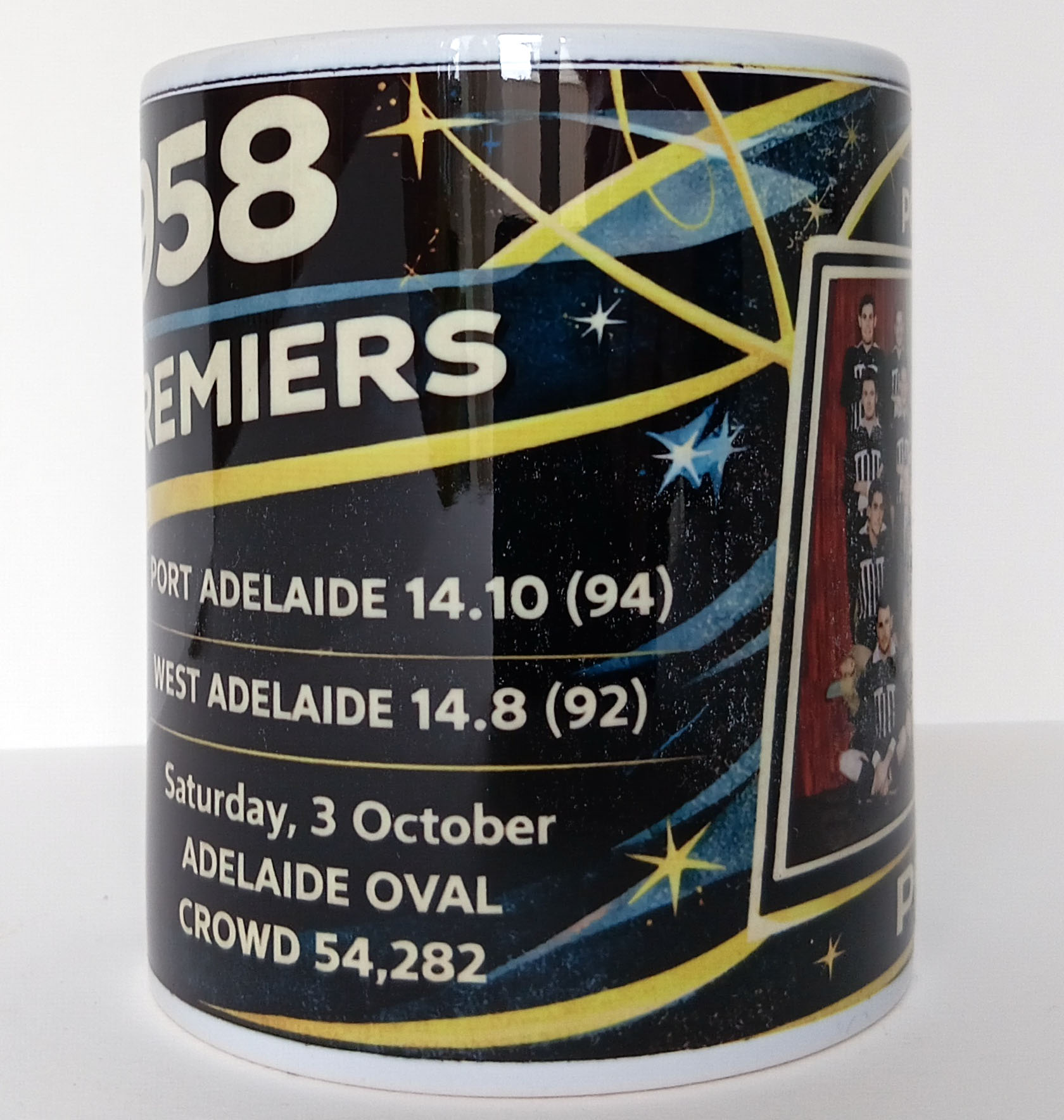 Port Adelaide 1958 SANFL Grand Final score detail on commemorative mug