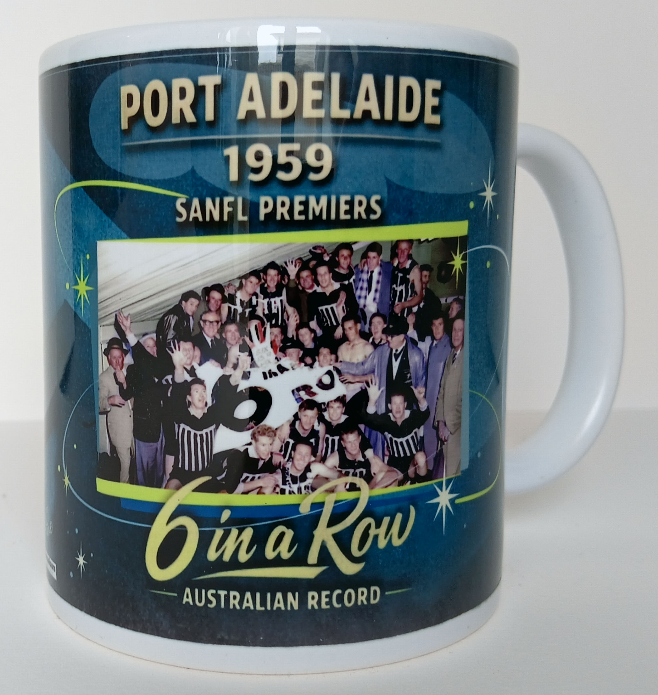 Port Adelaide 1959 Premiers Mug celebrating the SANFL Grand Final and historic six in a row achievement